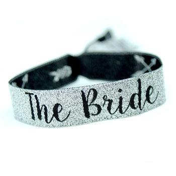 Bride Tribe Silver/Black Hen Party Wristband Favours, 4 of 12