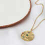 18ct Gold Crystal Celestial Disc Necklace, thumbnail 3 of 6