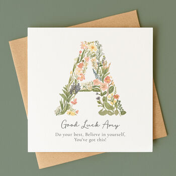 Personalised Botanical Good Luck Card, 2 of 5