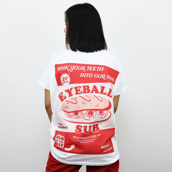 Eyeball Sub Women's Slogan T Shirt, 2 of 6