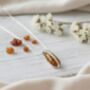 Handmade Cognac Baltic Amber Oval Necklace Pendant, Sterling Silver, thumbnail 3 of 3