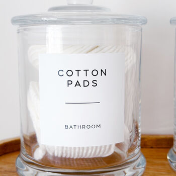 Luxury Clear Glass Bathroom Jar With Airtight Lid, 5 of 11