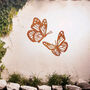 Elegant Butterfly Set Metal Wall Art For Garden Decor Gift, thumbnail 1 of 10