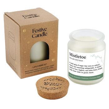 Gingerbread Scented Christmas Candle | 'Mistletoe' Definition | Seasonal Winter Home Décor, 3 of 4