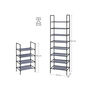 Set Of Two Grey Four Tier Shoe Storage Organiser Rack, thumbnail 7 of 7