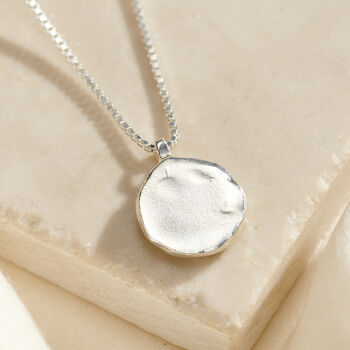 Personalised Birthstone Moon Disc Necklace, 7 of 9