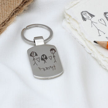 Child's Drawing Personalised Keyring, 2 of 5
