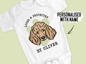 Poodle Face Baby Onesie, 2 of 6