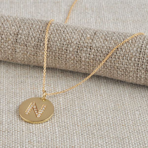 18ct Gold Coin Necklace With Diamond 