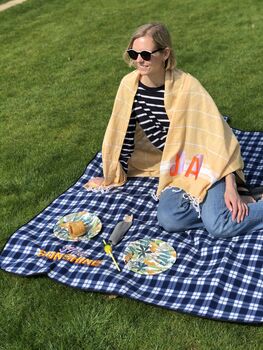Embroidered Picnic Blanket: Hello Sunshine, 2 of 5
