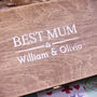 Personalised 'Best Mum' Wooden Memory Box, thumbnail 2 of 3