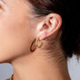 Half Hula Hoop Earrings In Gold Vermeil Plated, thumbnail 3 of 6