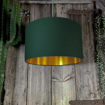 Hunter Lampshade With Copper Or Gold Foil Lining, 2 of 7