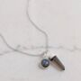 The En Pointe Duo Smokey Quartz Necklace, Silver, thumbnail 2 of 8