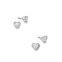 Sterling Silver Hammered Heart Earrings, thumbnail 3 of 5