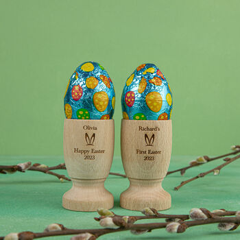 Personalised Handcrafted Egg Cup Holder, 2 of 3