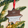 Personalised First Christmas Scandi Walnut Wood Bauble, thumbnail 1 of 4