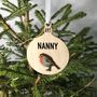 Personalised Traditional Robin Bauble Tree Decoration, thumbnail 3 of 3