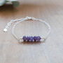 Sterling Silver Amethyst Gemstone Bracelet, thumbnail 4 of 5