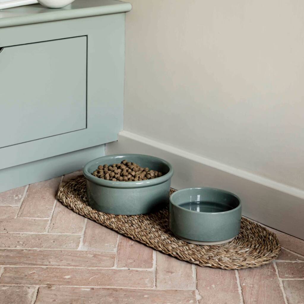 Seagrass Pet Bowl Mat, 1 of 3