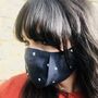 Upcycled Silk Lined Skull Print Cotton Face Mask, thumbnail 1 of 7