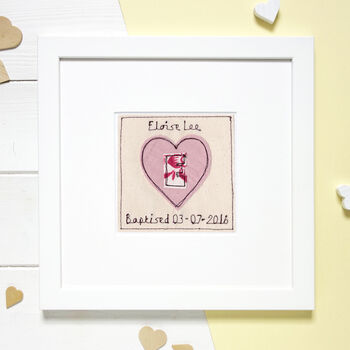 Personalised New Baby Girl / Christening Picture Gift, 10 of 12