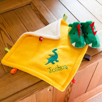 Dinosaur Baby Taggy Comforter, 2 of 3