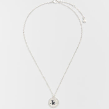 Silver Swallow Spirit Guide Pendant Necklace, 5 of 8