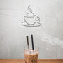 Coffee Cup Minimalist Wire Wall Art, thumbnail 3 of 5