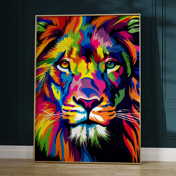 Lion Pop Art Print, 2 of 8