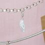 Sterling Silver Crystal Angel Wing Charm, thumbnail 4 of 7
