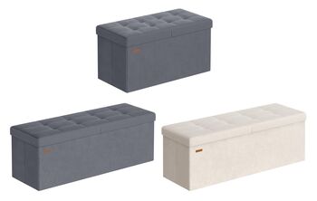 Foldable Storage Bench Ottoman With Lid, 7 of 7