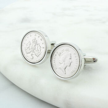 Personalised 30th Birthday Five Pence 5p Cufflinks, 3 of 9