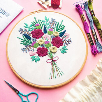 Winter Bouquet Embroidery Kit, 2 of 5
