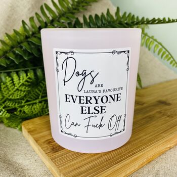 Personalised Funny Rude Dog Lover's Candle, 4 of 11