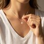 Small Single Pearl Charm Necklace, thumbnail 5 of 9