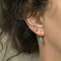 Turquoise December Birthstone Earrings | Gold Or Silver, thumbnail 9 of 11