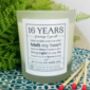 Personalised 16th Wax Wedding Anniversary Candle, thumbnail 2 of 12