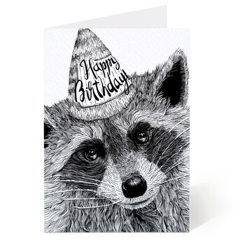Birthday Raccoon Card, 2 of 6