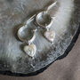 Heart Shaped Freshwater Pearls On Sterling Silver Hoops, thumbnail 7 of 8