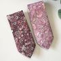 Liberty Tie In Burgundy Strawberry Thief Birds Motif, thumbnail 2 of 8