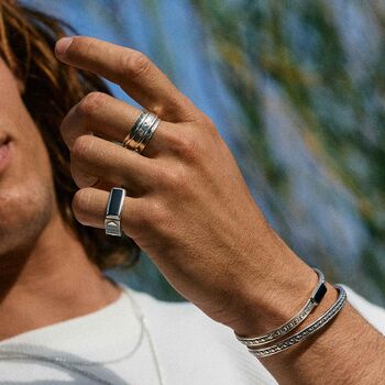 Maharani Men's Sterling Silver Cuff, 6 of 11