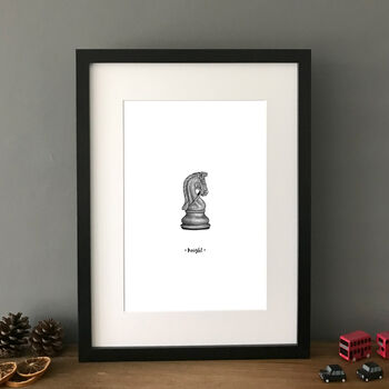 Personalised Chess Piece Print, 6 of 6