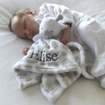 Personalised Giraffe Baby Comforter, 4 of 9