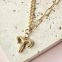 Zodiac Sign Necklace With Mixed Paperclip And Curb Chain, thumbnail 2 of 6