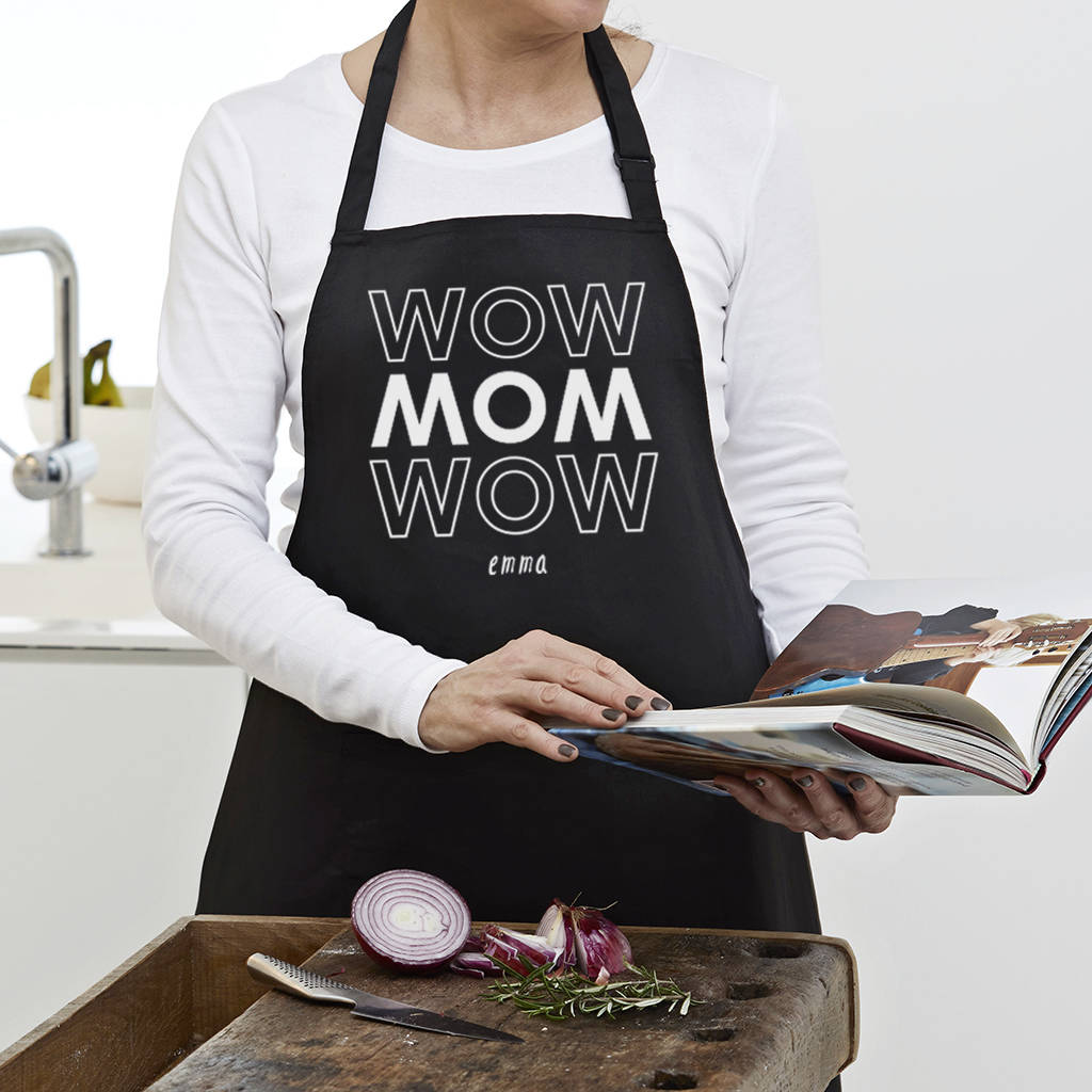 Personalised Wow Mom Wow Apron By A Piece Of