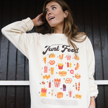 Junk Food Guide Women’s Graphic Sweatshirt, 2 of 3