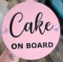 Cake On Board Sign, Wedding Cake On Board Car Sign, thumbnail 1 of 2