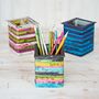 Recycled Newspaper Square Pencil Holder, thumbnail 8 of 11