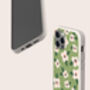 Retro Green Flowers Biodegradable Phone Case, thumbnail 4 of 7